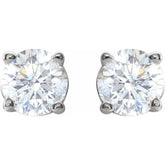 Platinum 1/2 CTW Natural Diamond Stud Earrings